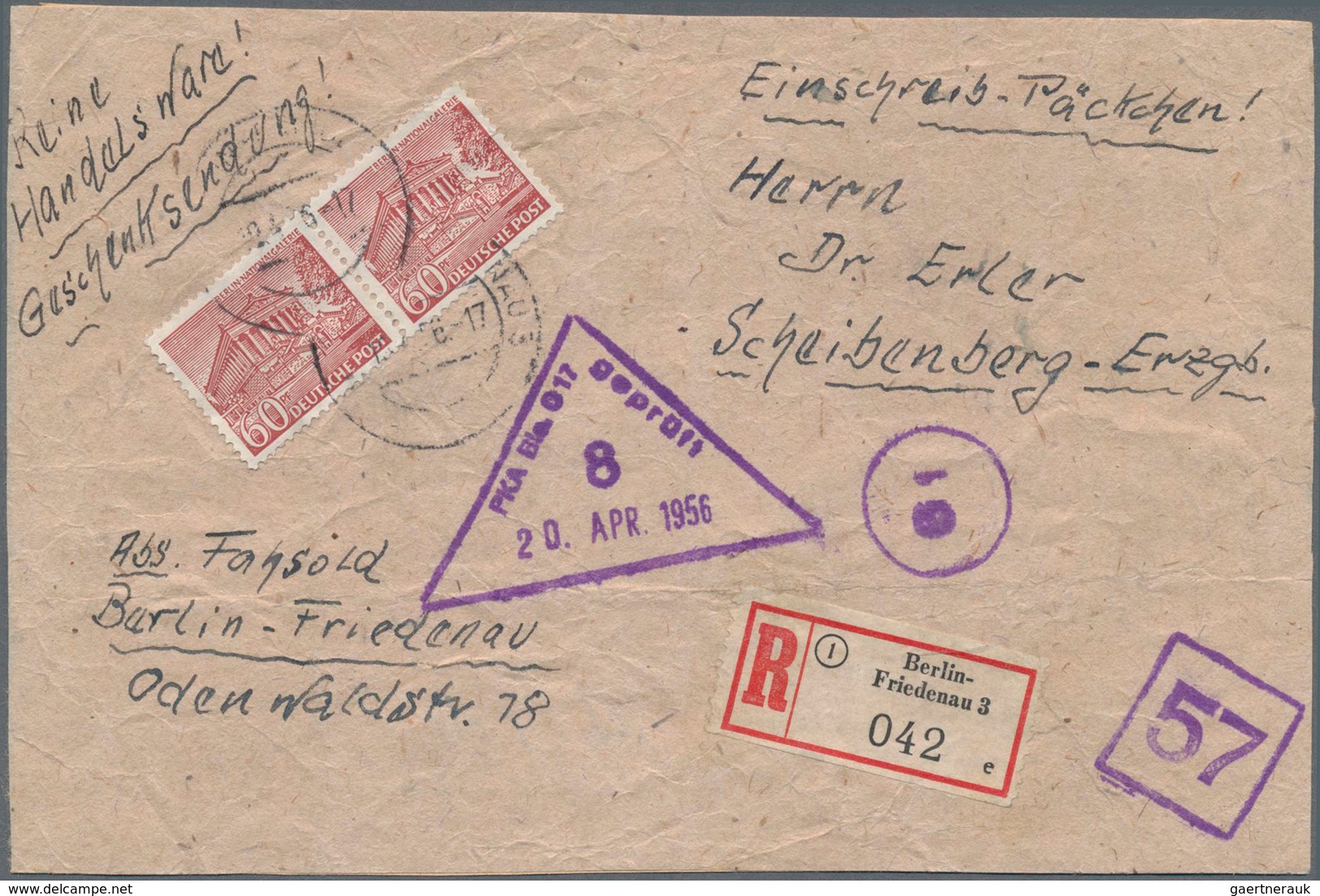 Berlin: 1948/1970 (ca.), rd. 140 Belege mit teils interessanten Frankaturen und Abstempelungen, dabe