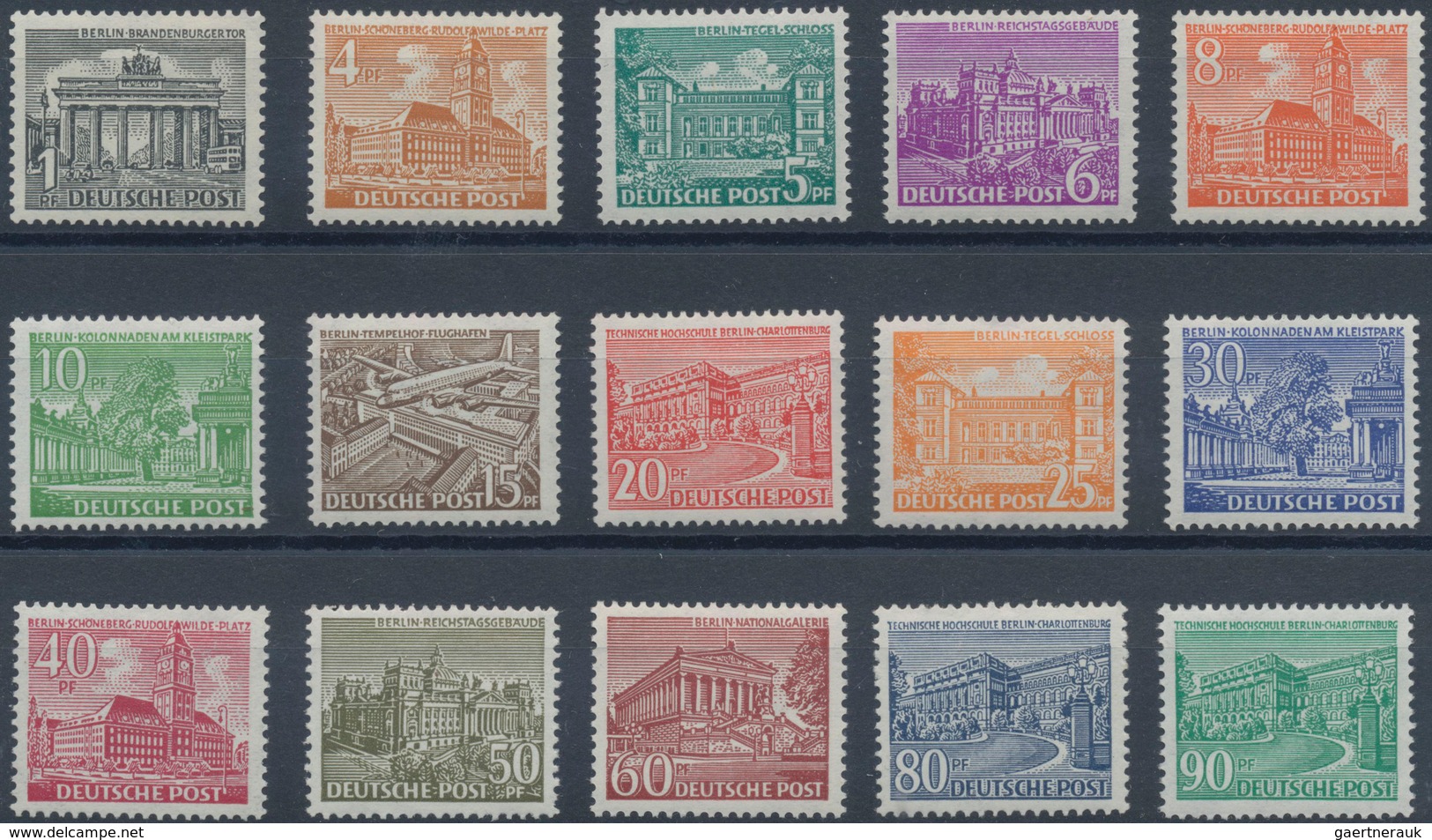 Berlin: 1949, Kompletter Jahrgang Rotaufdruck Bis Währungsgeschädigte Ohne Block, Alles Postfrisch E - Briefe U. Dokumente