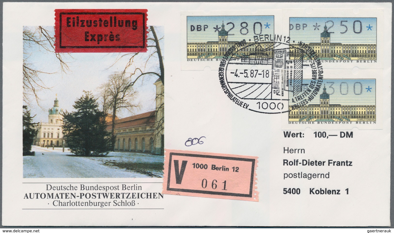 Berlin: 1987, AUTOMATENMARKEN, Umfangreicher Und Sauber Sortierter Bestand Von Ca. 5-6000 Sonderbele - Briefe U. Dokumente