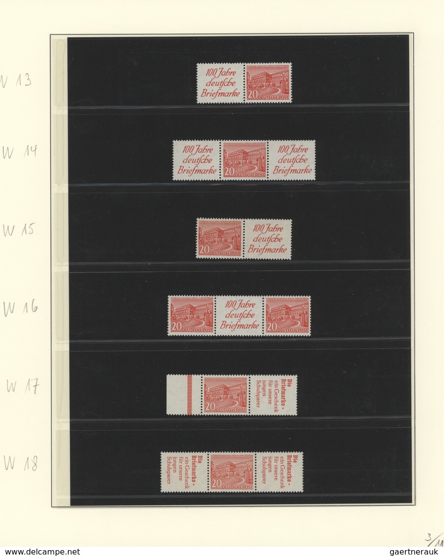 Berlin - Zusammendrucke: 1949/1952, Bauten I+II, Komplette Postfrische Qualitäts-Sammlung Der Zusamm - Se-Tenant