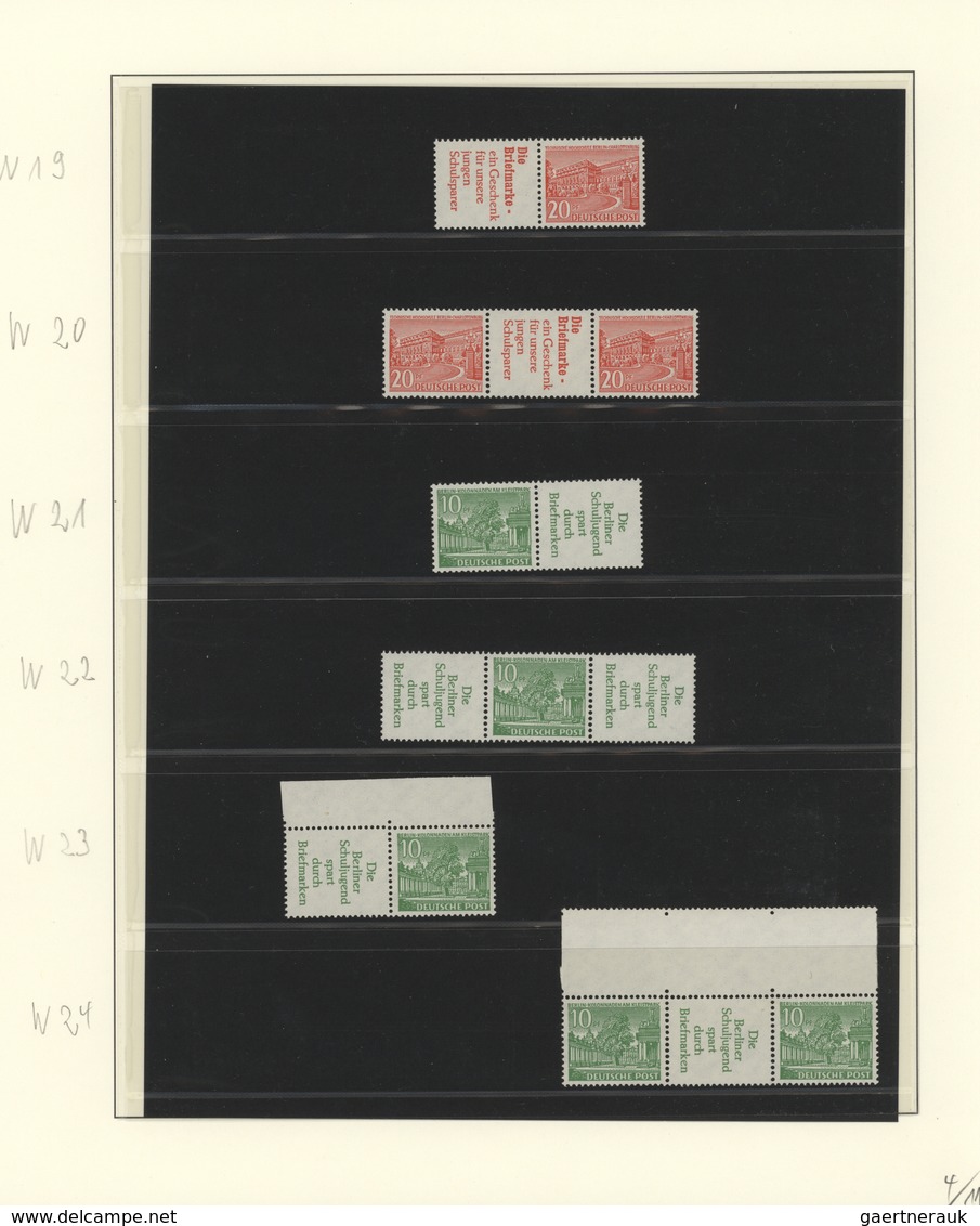 Berlin - Zusammendrucke: 1949/1952, Bauten I+II, Komplette Postfrische Qualitäts-Sammlung Der Zusamm - Se-Tenant