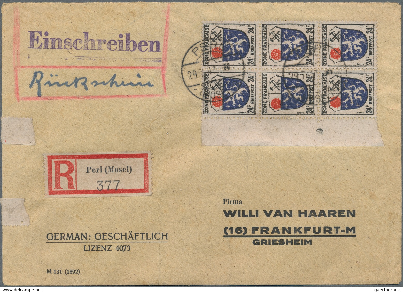 Französische Zone - Allgemeine Ausgabe: 1946/1948, Partie Von 14 Briefen, Dabei Attraktive Satzfrank - Other & Unclassified