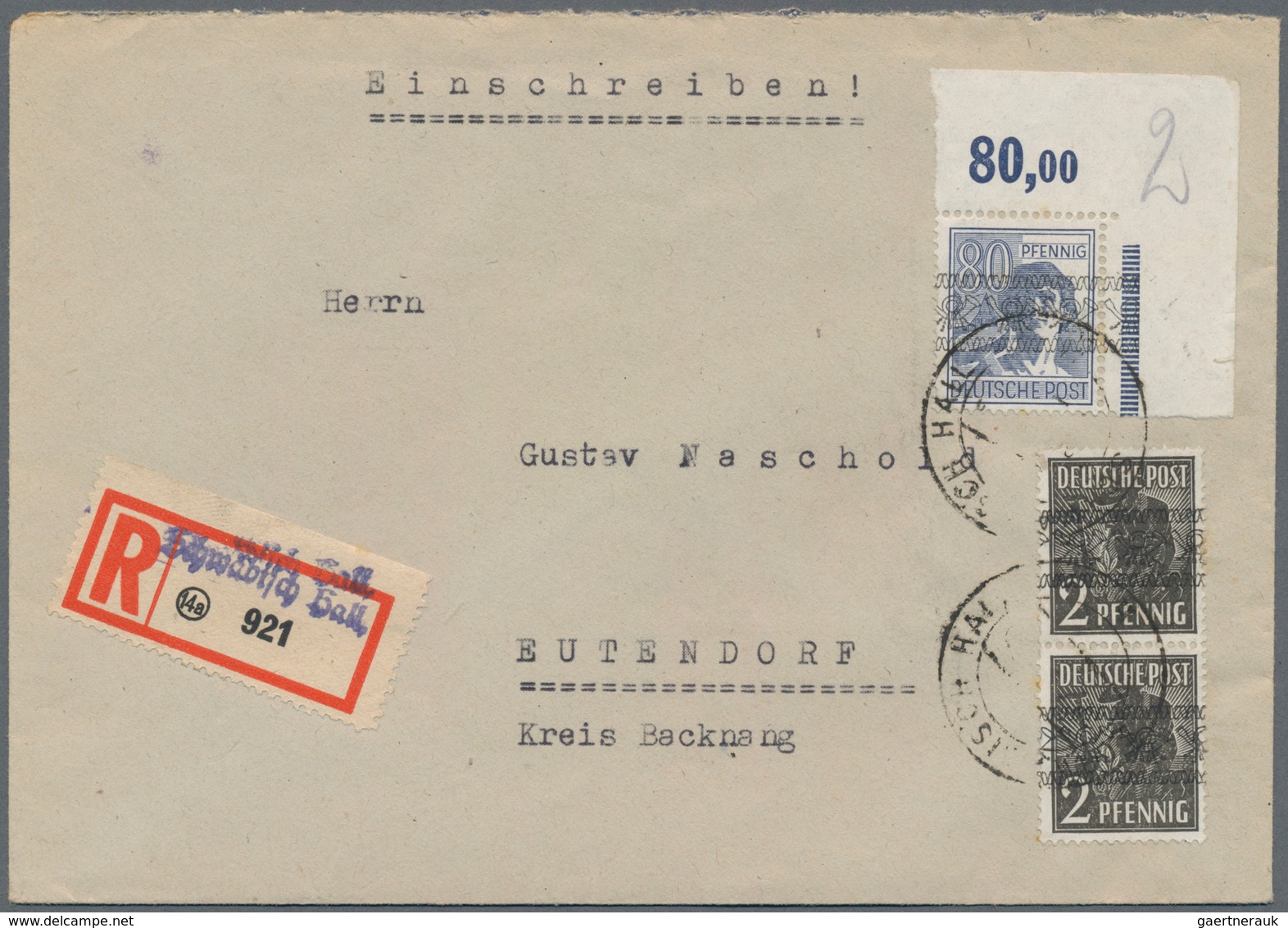 Bizone: 1945/1951, Vielseitige Partie Von Ca. 115 Briefen Und Karten Mit Frankaturen AM-Post, Band/N - Autres & Non Classés
