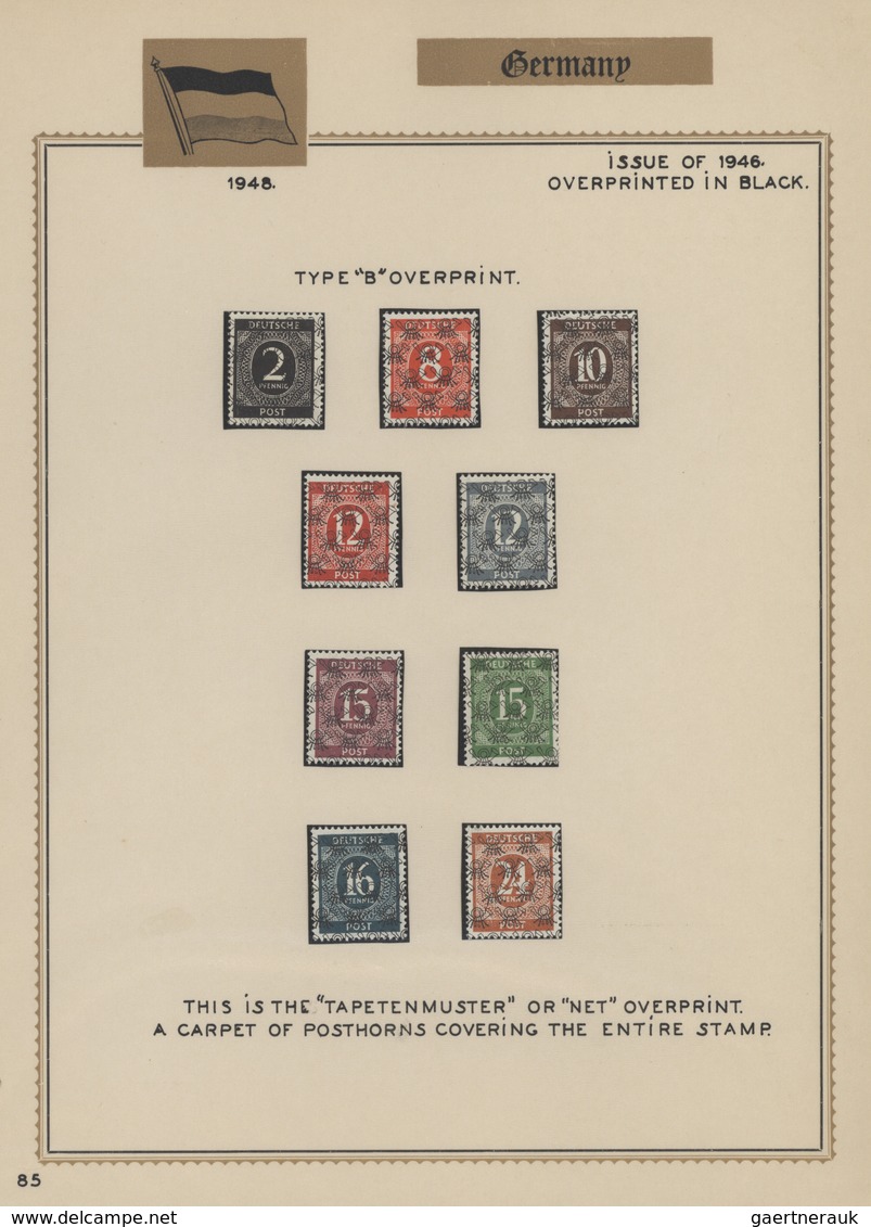 Bizone: 1946/1949, All.Bes. Und Hauptwert Bizone, Saubere Ungebrauchte Sammlung Auf Selbstgestaltene - Autres & Non Classés