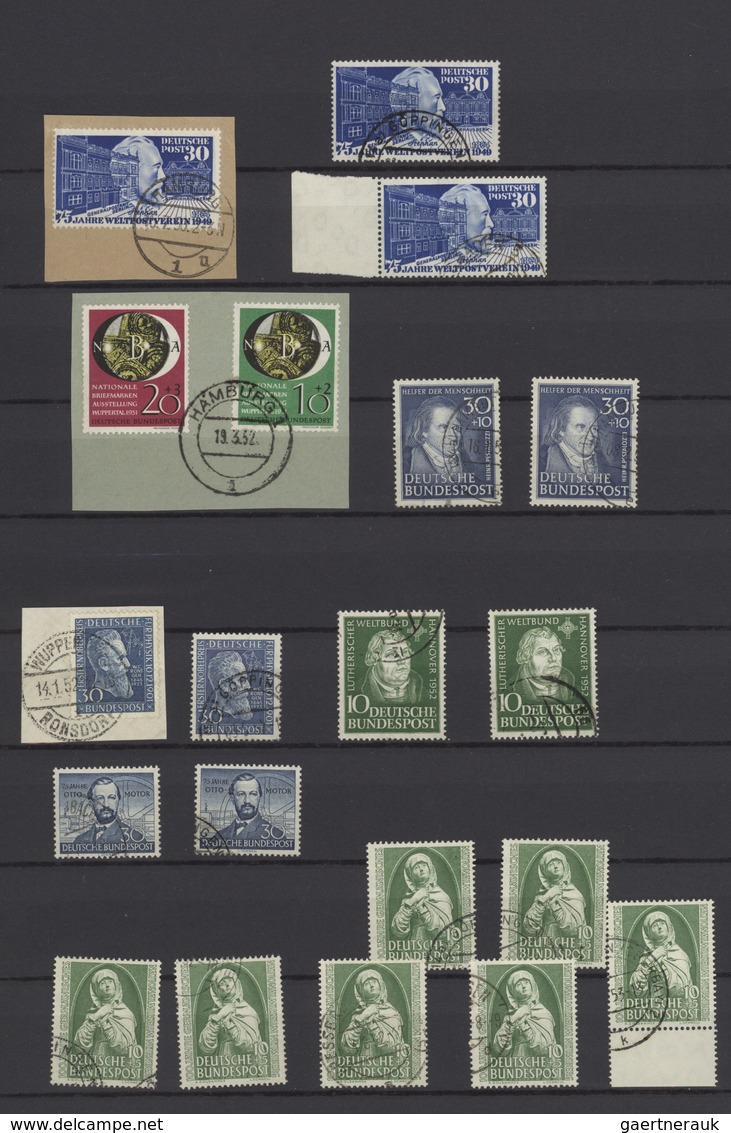 Bundesrepublik Deutschland: 1948/1955, Sauber Rundgestempelter Sammlungsbestand Ab Etwas Bizone, All - Colecciones