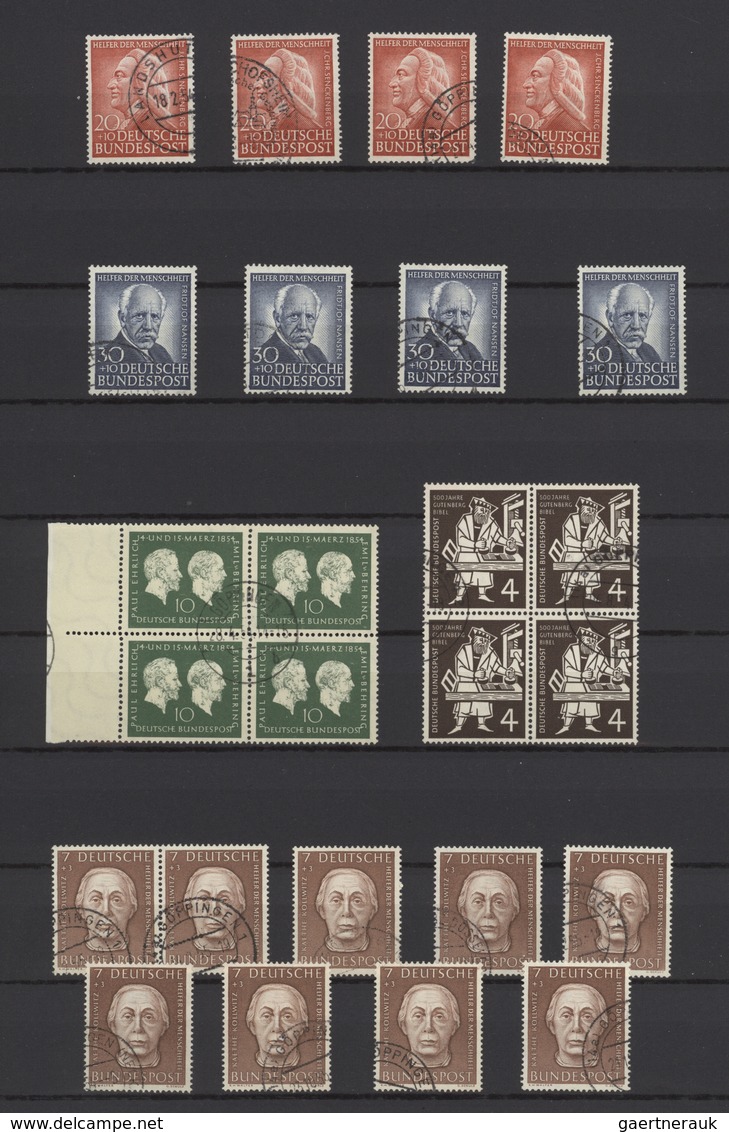 Bundesrepublik Deutschland: 1948/1955, Sauber Rundgestempelter Sammlungsbestand Ab Etwas Bizone, All - Collections