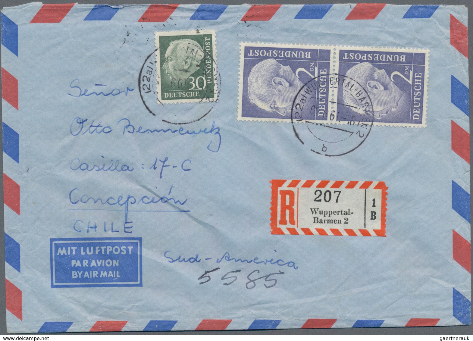 Bundesrepublik Deutschland: 1948/1968, Vielseitige Partie Von über 70 (meist Luftpost-) Briefen Aus - Colecciones