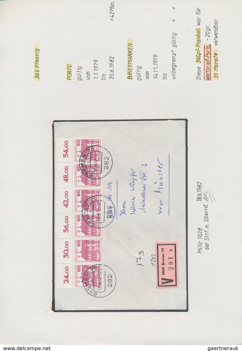 Bundesrepublik Deutschland: 1948/2002, PORTOSTUFEN, allumfassende Spezialsammlung von über 3.400 Bri