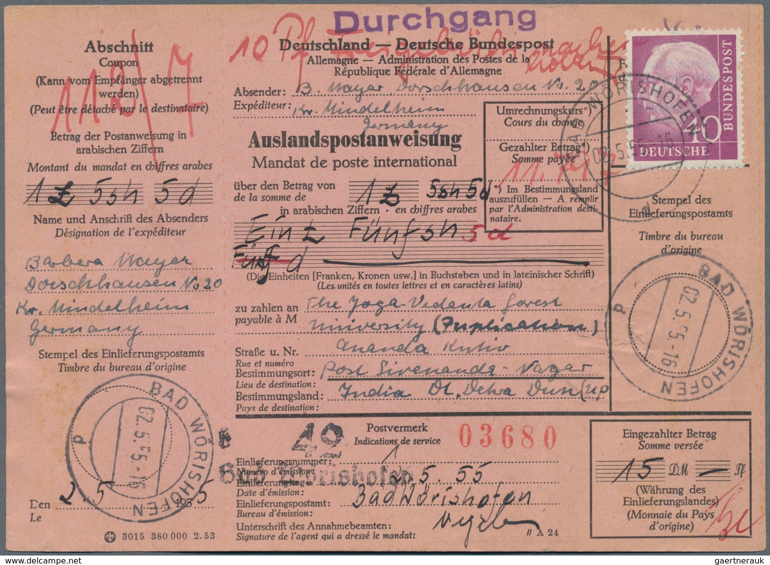 Bundesrepublik Deutschland: 1949 Ab, Partie Mit Ca.130 Belegen, Dabei Dauerserien Ab Posthorn Mit Wa - Verzamelingen