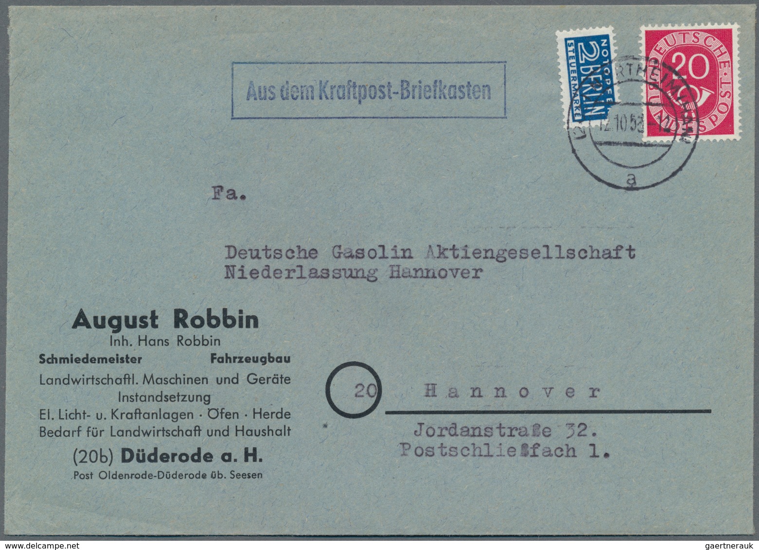 Bundesrepublik Deutschland: 1949 Ab, Partie Mit Ca.130 Belegen, Dabei Dauerserien Ab Posthorn Mit Wa - Collections