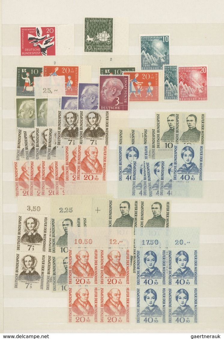 Bundesrepublik Deutschland: 1949/1956, Postfrische Zusammenstellung Mit Nur Mittleren Und Besseren A - Verzamelingen