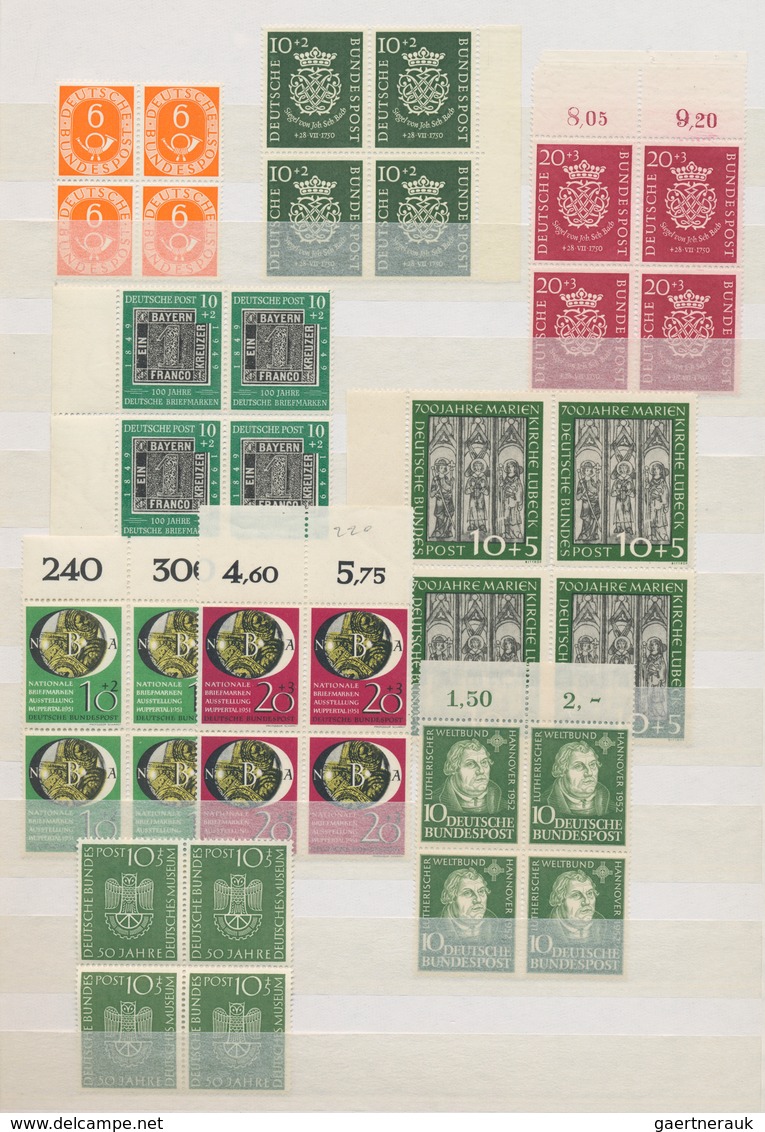 Bundesrepublik Deutschland: 1949/1957, Postfrische Partie Von Mittleren Und Besseren Ausgaben, Oft I - Colecciones
