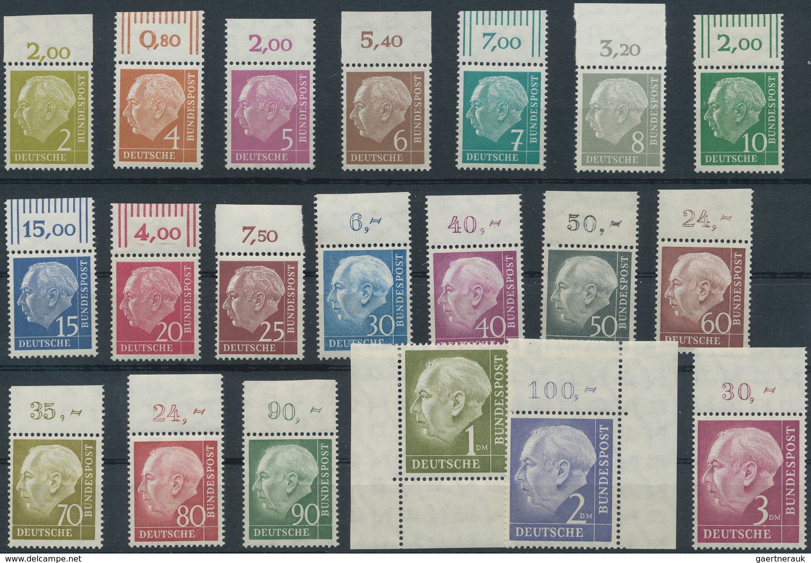 Bundesrepublik Deutschland: 1949/1990 (ca.), Reichhaltiger Bestand Auf Steckkarten/im Steckbuch Incl - Verzamelingen