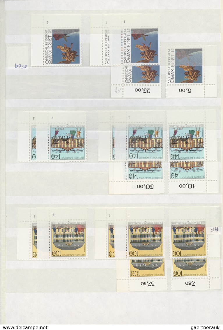 Bundesrepublik Deutschland: 1949/1994, BOGENECKEN, Postfrischer Bestand Von Ca. 6.350 Bogenecken, Sa - Verzamelingen