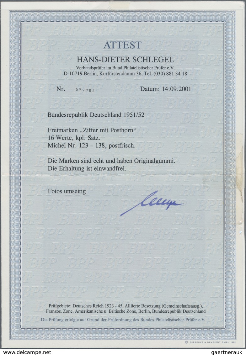 Bundesrepublik Deutschland: 1949/2018, Komplette Postfrische Sammlung, Dabei Posthornsatz Mit FFA Sc - Colecciones