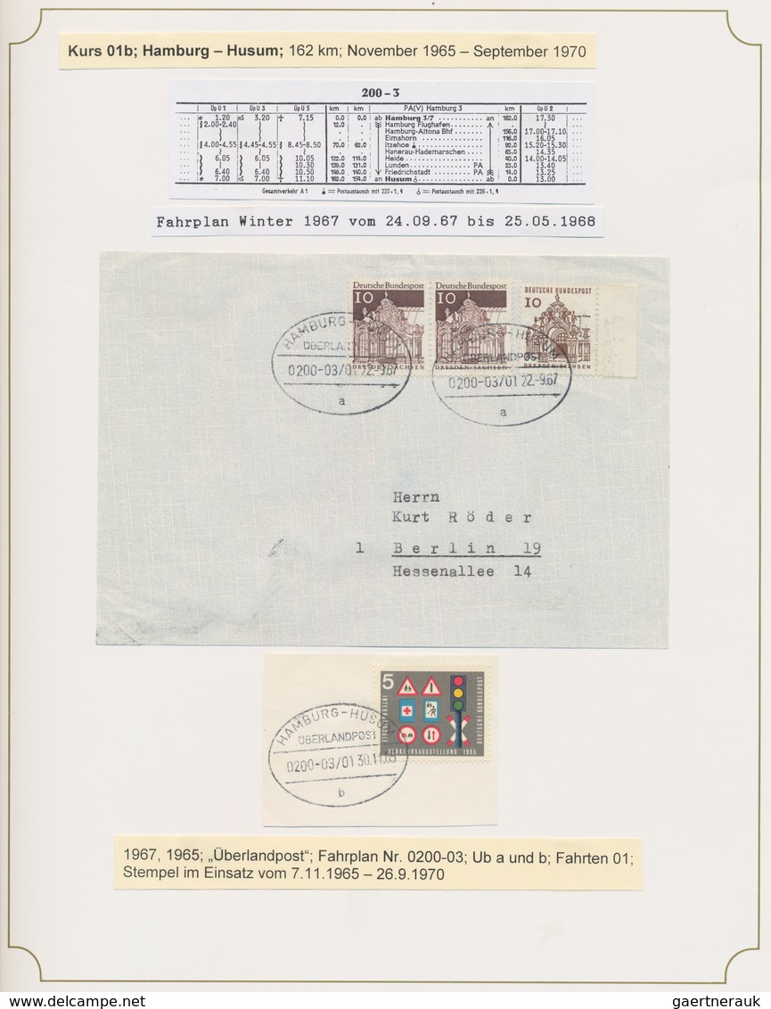 Bundesrepublik Deutschland: 1951 - 1988, ÜBERLANDPOST Mit UMARBEITUNG: Umfangreiche Sammlung, Ausste - Verzamelingen