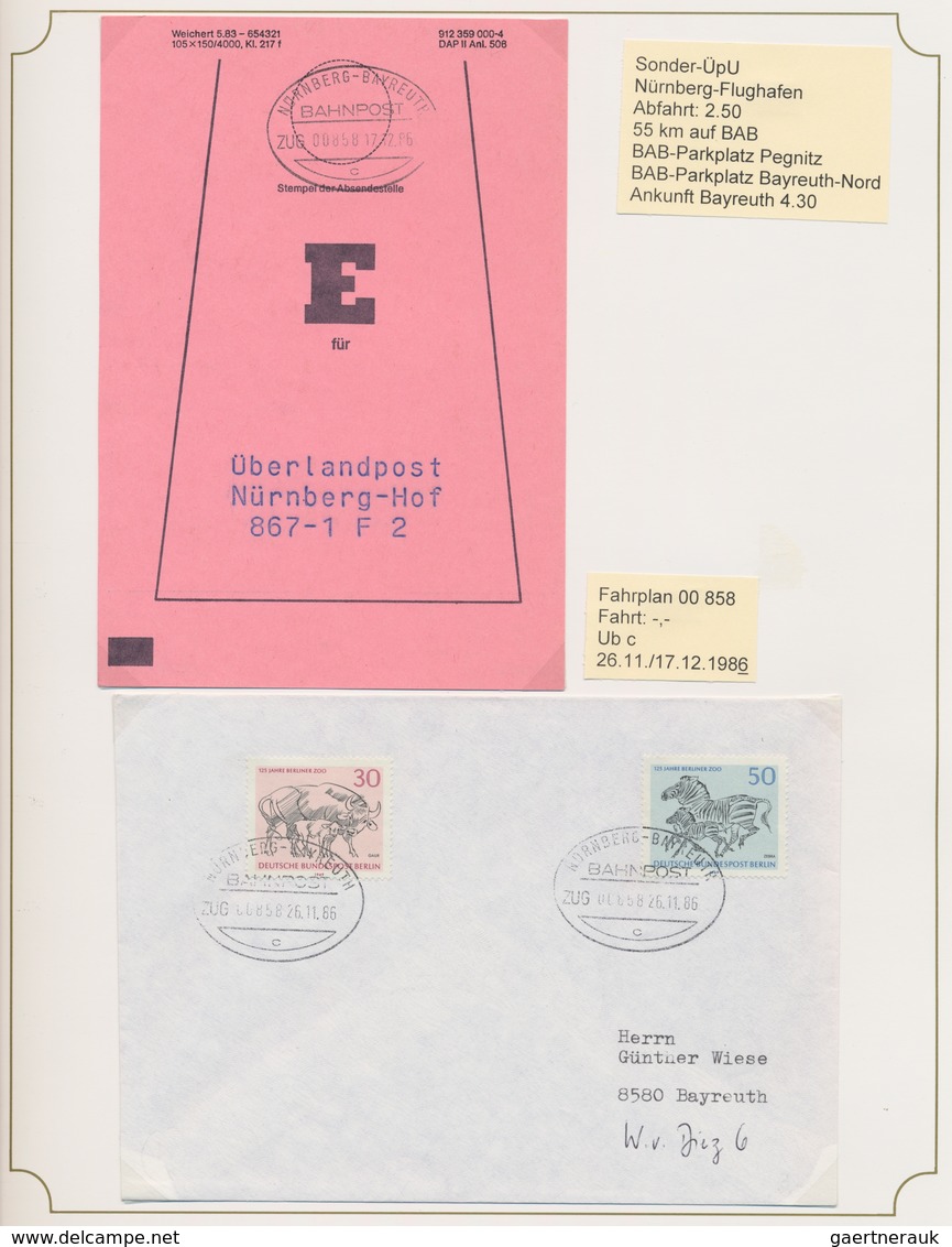 Bundesrepublik Deutschland: 1951 - 1988, ÜBERLANDPOST Mit UMARBEITUNG: Umfangreiche Sammlung, Ausste - Verzamelingen