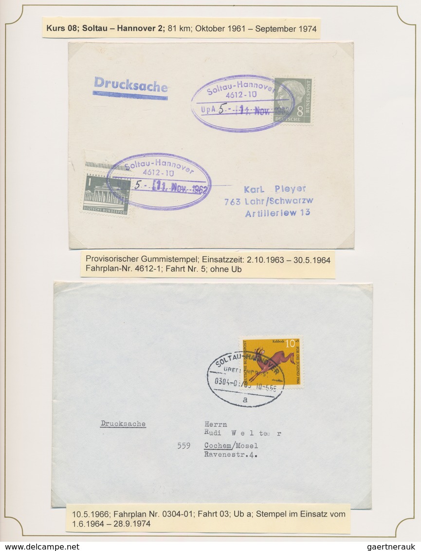 Bundesrepublik Deutschland: 1951 - 1988, ÜBERLANDPOST mit UMARBEITUNG: umfangreiche Sammlung, ausste