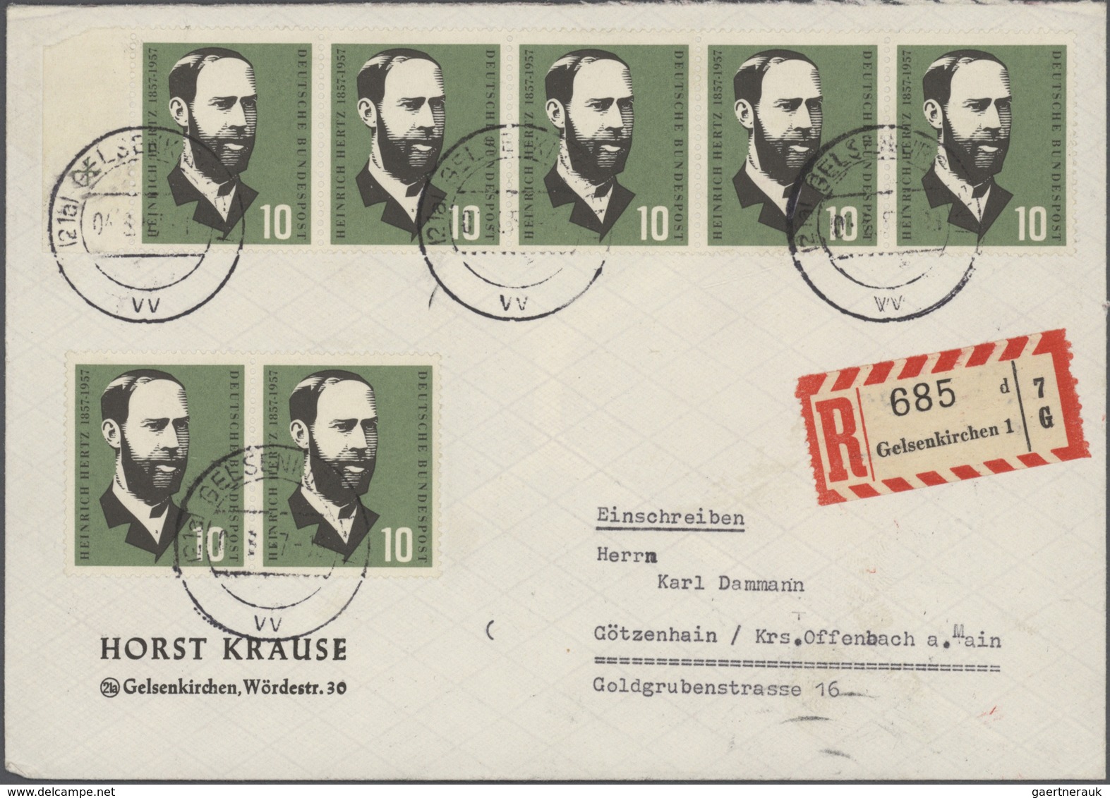 Bundesrepublik Deutschland: 1954/1959, Vielseitige Sammlung Von Ca. 340 Briefen Und Karten Mit Sonde - Verzamelingen