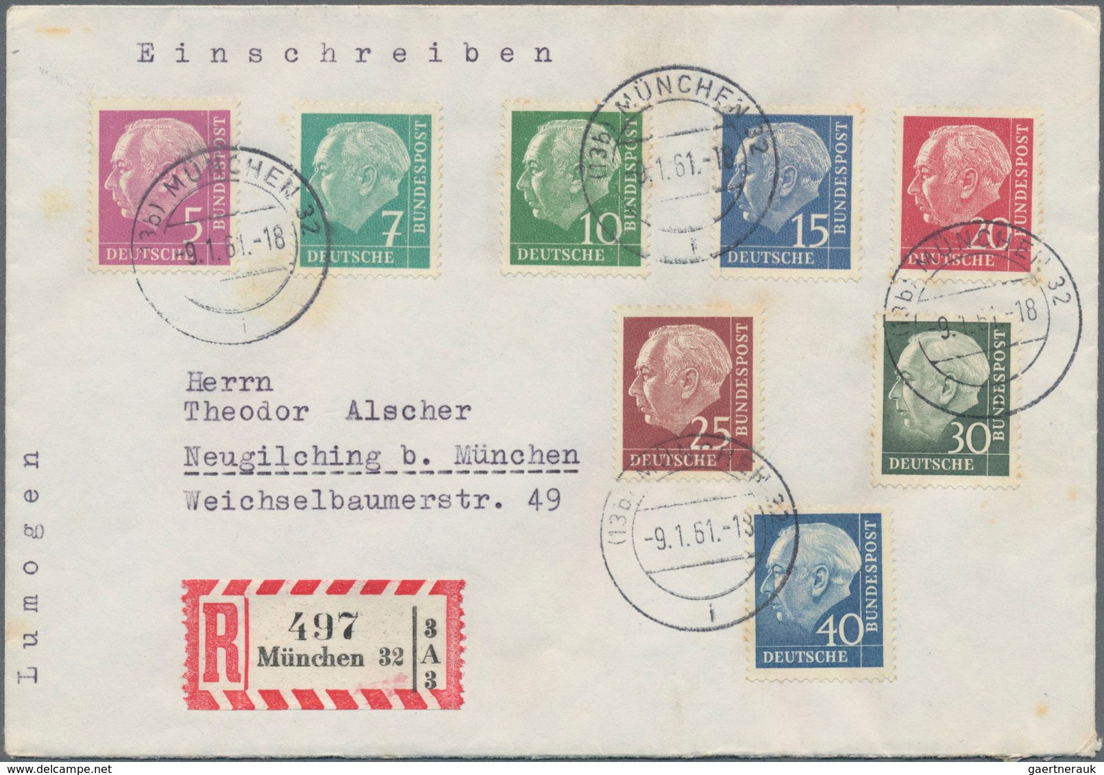 Bundesrepublik Deutschland: 1960/1962, Gestempeltes Lot: Heuss Lumogen Lose Gestempelt Sowie Satzfra - Colecciones