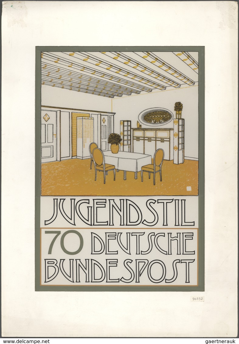 Bundesrepublik Deutschland: 1960er/1980er Jahre, Bestand Von Ca. 70 Großformatigen Künstler-Entwürfe - Verzamelingen