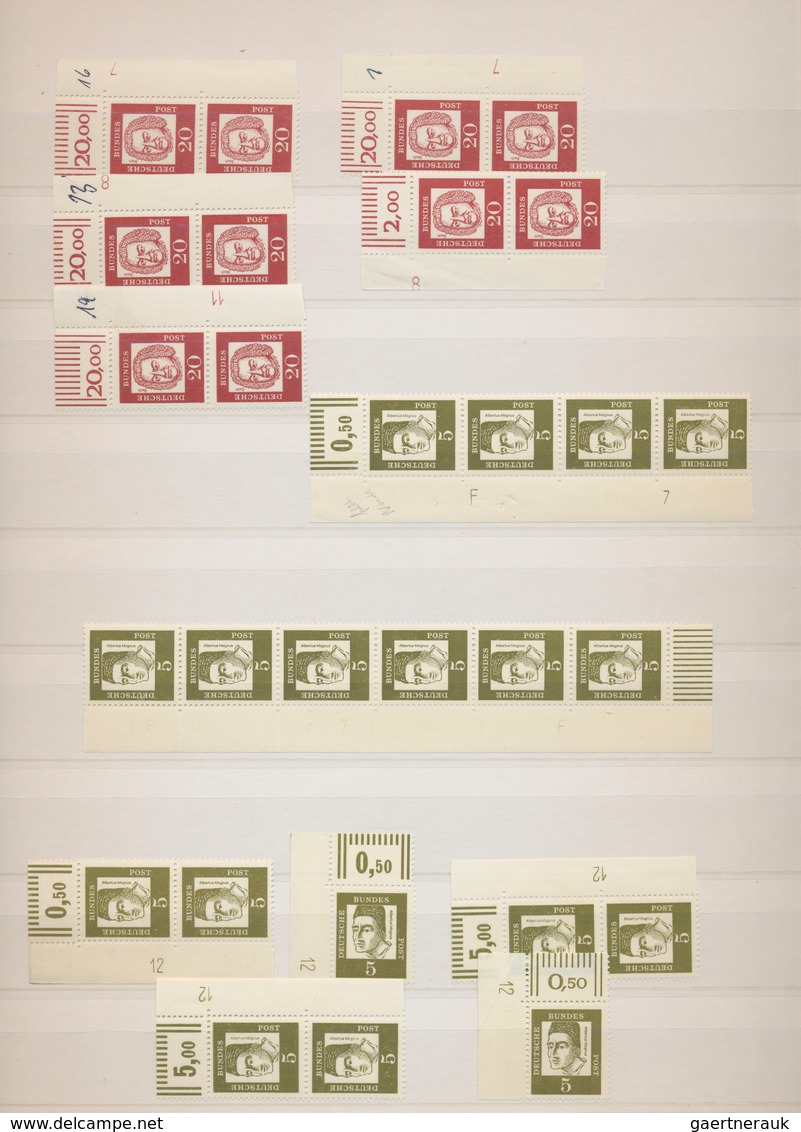 Bundesrepublik Deutschland: 1961, Bedeutende Deutsche, Postfrische Spezialpartie Von 77 Druckerzeich - Colecciones