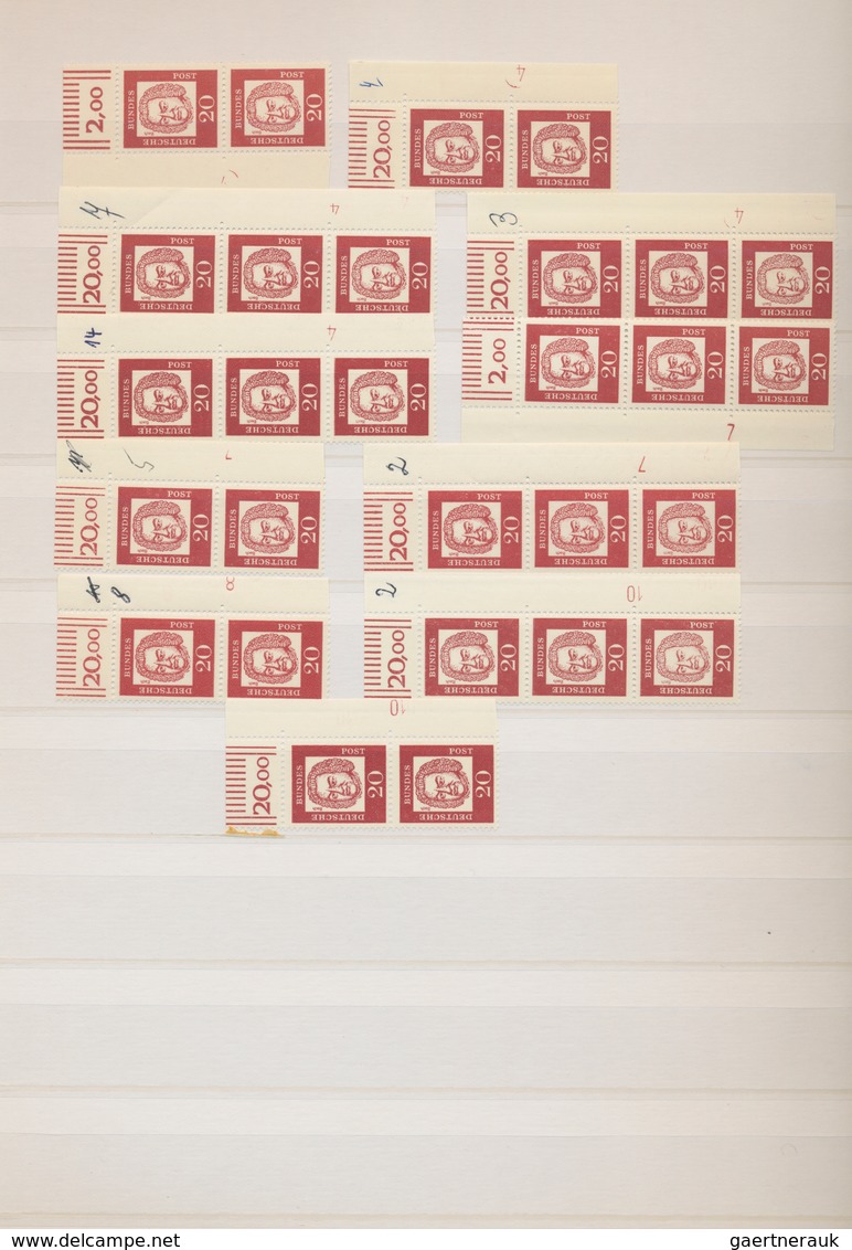 Bundesrepublik Deutschland: 1961, Bedeutende Deutsche, Postfrische Spezialpartie Von 77 Druckerzeich - Colecciones