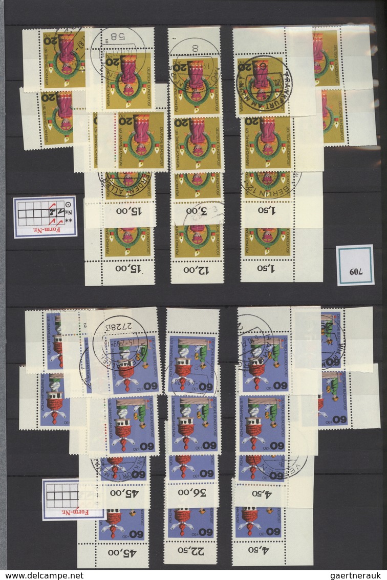 Bundesrepublik Deutschland: 1965/1994, BOGENECKEN, Reichhaltiger Postfrischer Und Sehr Sauber Rundge - Verzamelingen