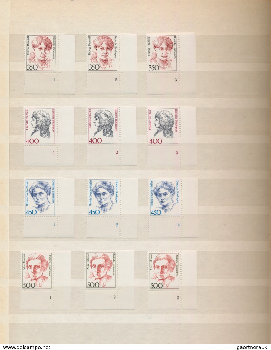 Bundesrepublik Deutschland: 1986/1997, Frauen-Dauerserie, Spezial-Sammlungspartie Im Steckbuch, Dabe - Verzamelingen