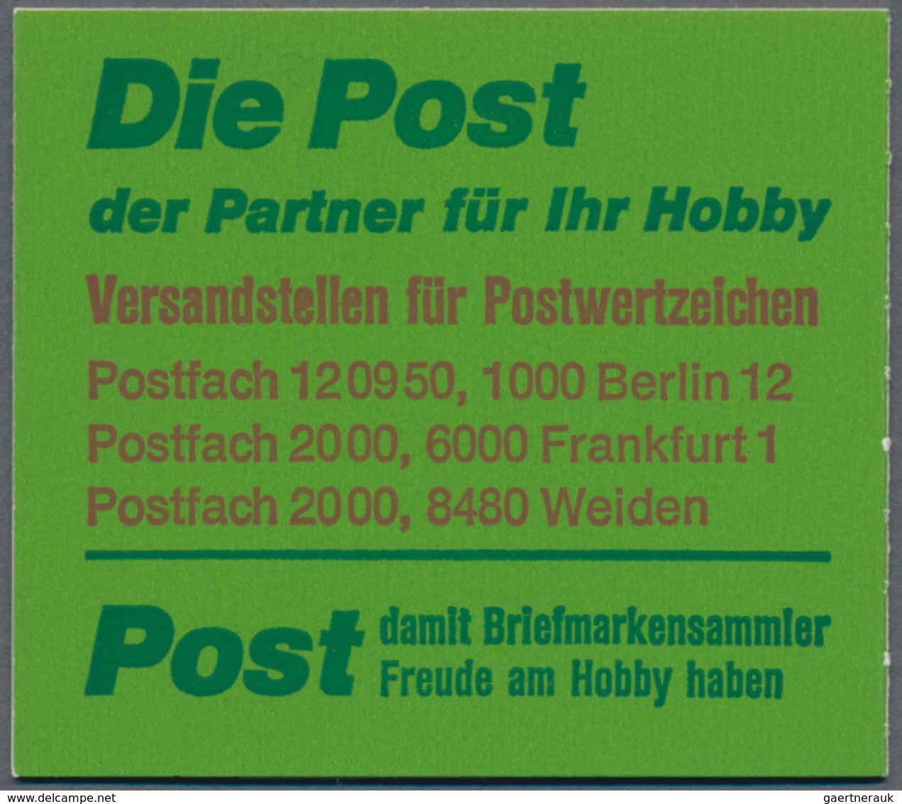 Bundesrepublik - Markenheftchen: 1972/1996 (ca.), Bestand Von Ca. 500 Markenheftchen Bund Und Berlin - Sonstige & Ohne Zuordnung