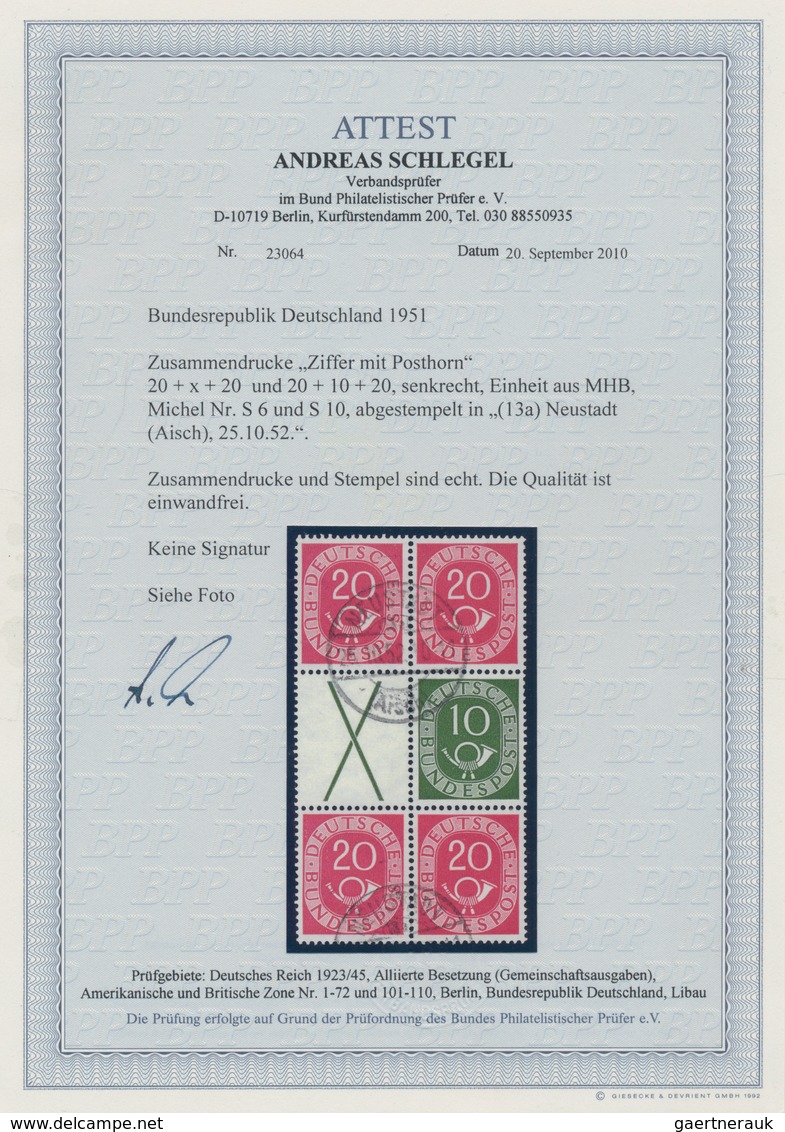 Bundesrepublik - Zusammendrucke: 1951/1989, Sauber Rundgestempelte Sammlung Der Zusammendrucke Ab Po - Se-Tenant