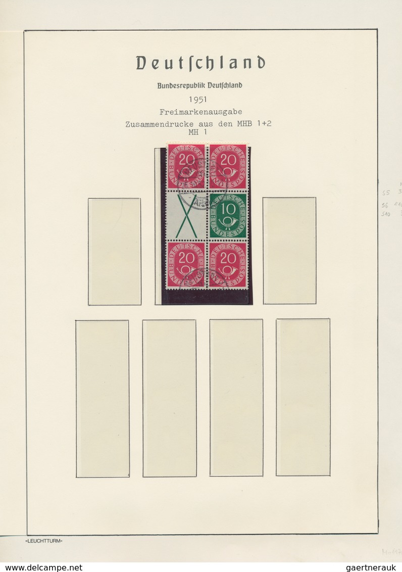 Bundesrepublik - Zusammendrucke: 1951/1989, Sauber Rundgestempelte Sammlung Der Zusammendrucke Ab Po - Se-Tenant