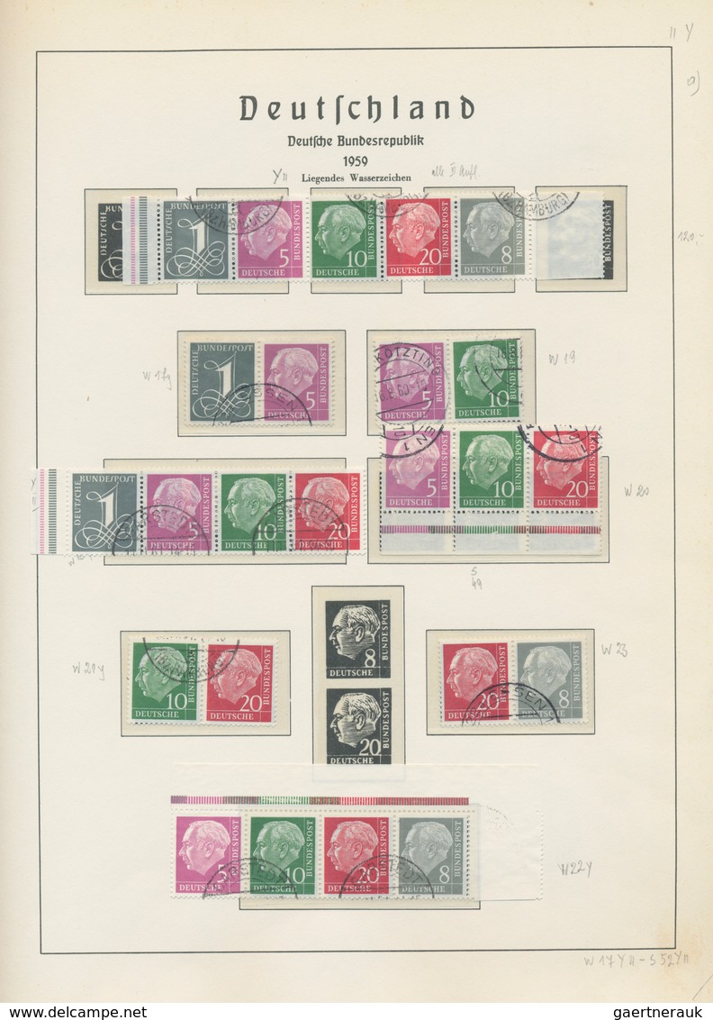 Bundesrepublik - Zusammendrucke: 1951/1989, Sauber Rundgestempelte Sammlung Der Zusammendrucke Ab Po - Se-Tenant
