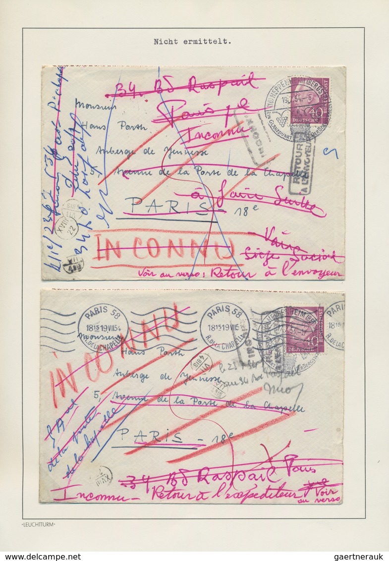 Bundesrepublik - Besonderheiten: 1949/1979, RETOURPOST; IRRLÄUFER, Sehr Interessante Sammlung Von Ca - Otros & Sin Clasificación