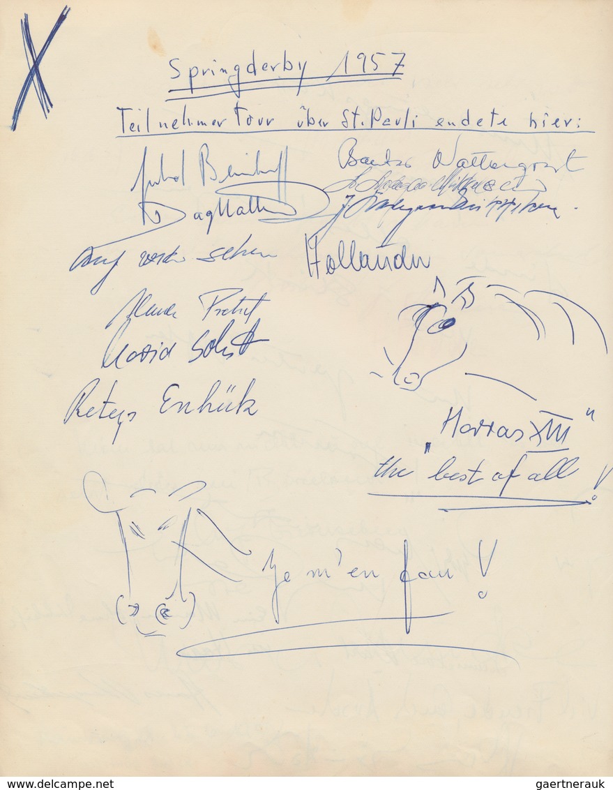 Autographen: 1956-1963, Gästebuch Des Travestie-Cabarets Bar-Celona In Hamburg, Gegründet 1948 Von J - Sonstige & Ohne Zuordnung