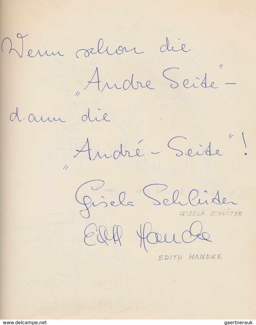 Autographen: 1956-1963, Gästebuch Des Travestie-Cabarets Bar-Celona In Hamburg, Gegründet 1948 Von J - Andere & Zonder Classificatie