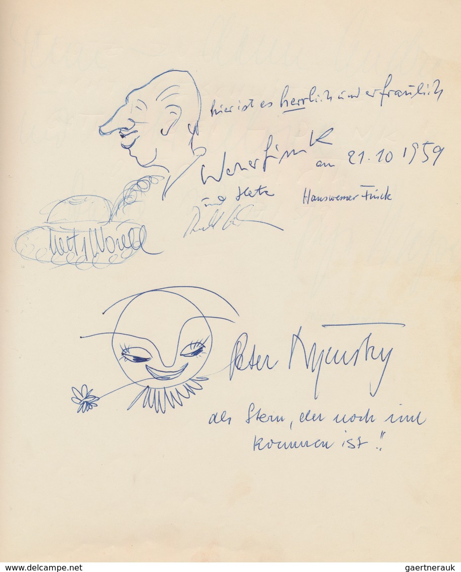 Autographen: 1956-1963, Gästebuch Des Travestie-Cabarets Bar-Celona In Hamburg, Gegründet 1948 Von J - Sonstige & Ohne Zuordnung