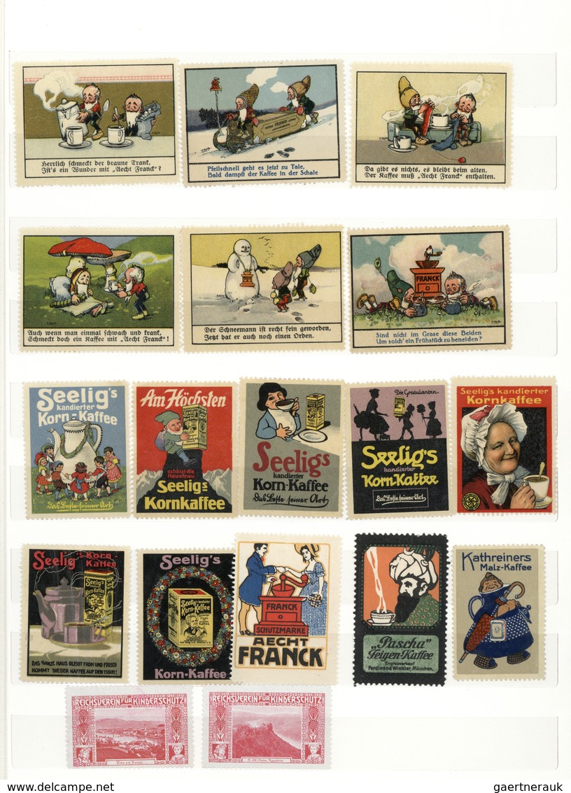 Vignetten: 1900 - 1940 (ca.), Große Sammlung Von über 1.500 Vignetten Für Firmen Und Institutionen I - Vignetten (Erinnophilie)