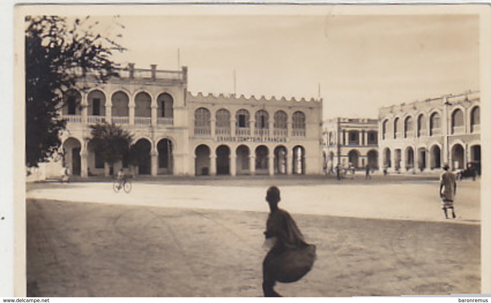 Djibouti - Place Ménélick - Carte Photo - Affranchissement Intéréssant - 1936    (190612) - Djibouti