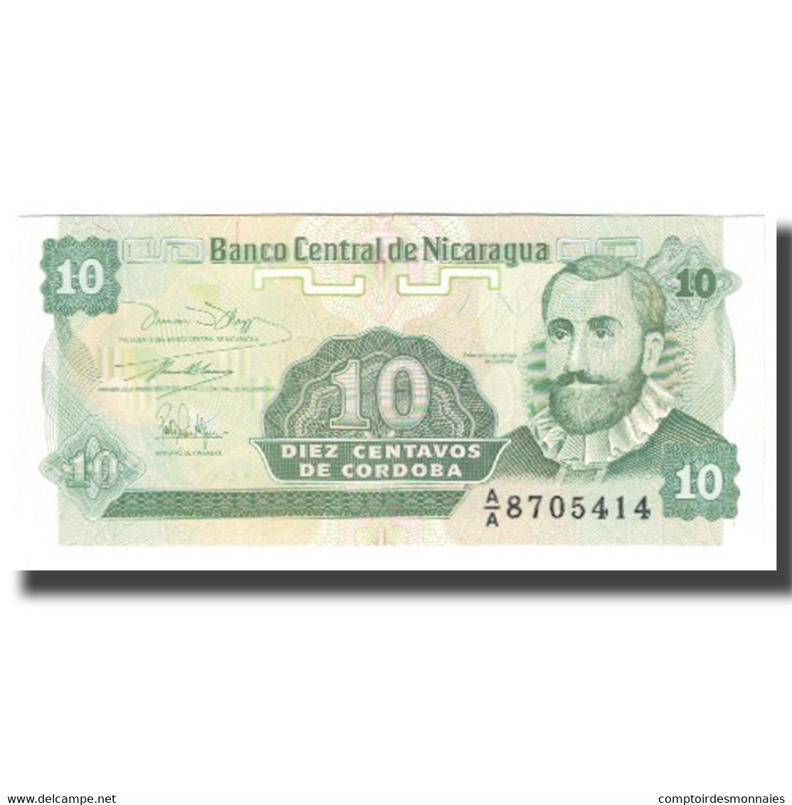 Billet, Nicaragua, 10 Centavos, KM:169a, NEUF - Nicaragua