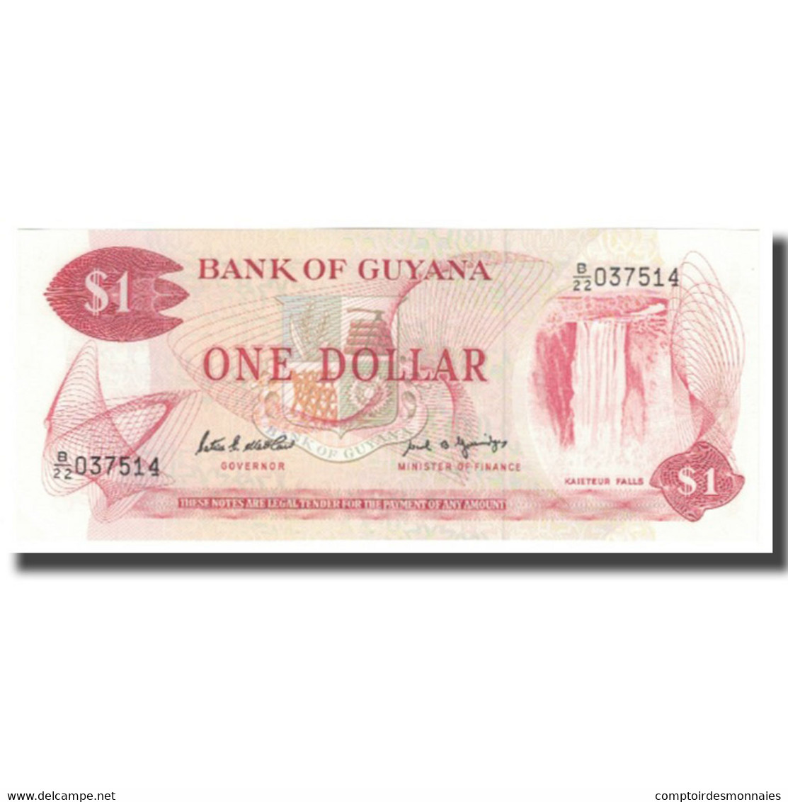 Billet, Guyana, 1 Dollar, KM:21f, NEUF - Guyana