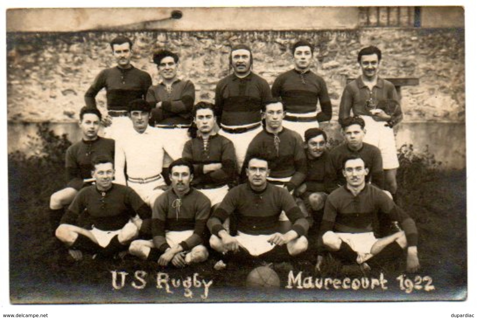 78 - Yvelines / MAURECOURT -- Carte - Photo US Rugby Maurecourt 1922, Annotée Georges Queneville Au Dos. - Maurecourt