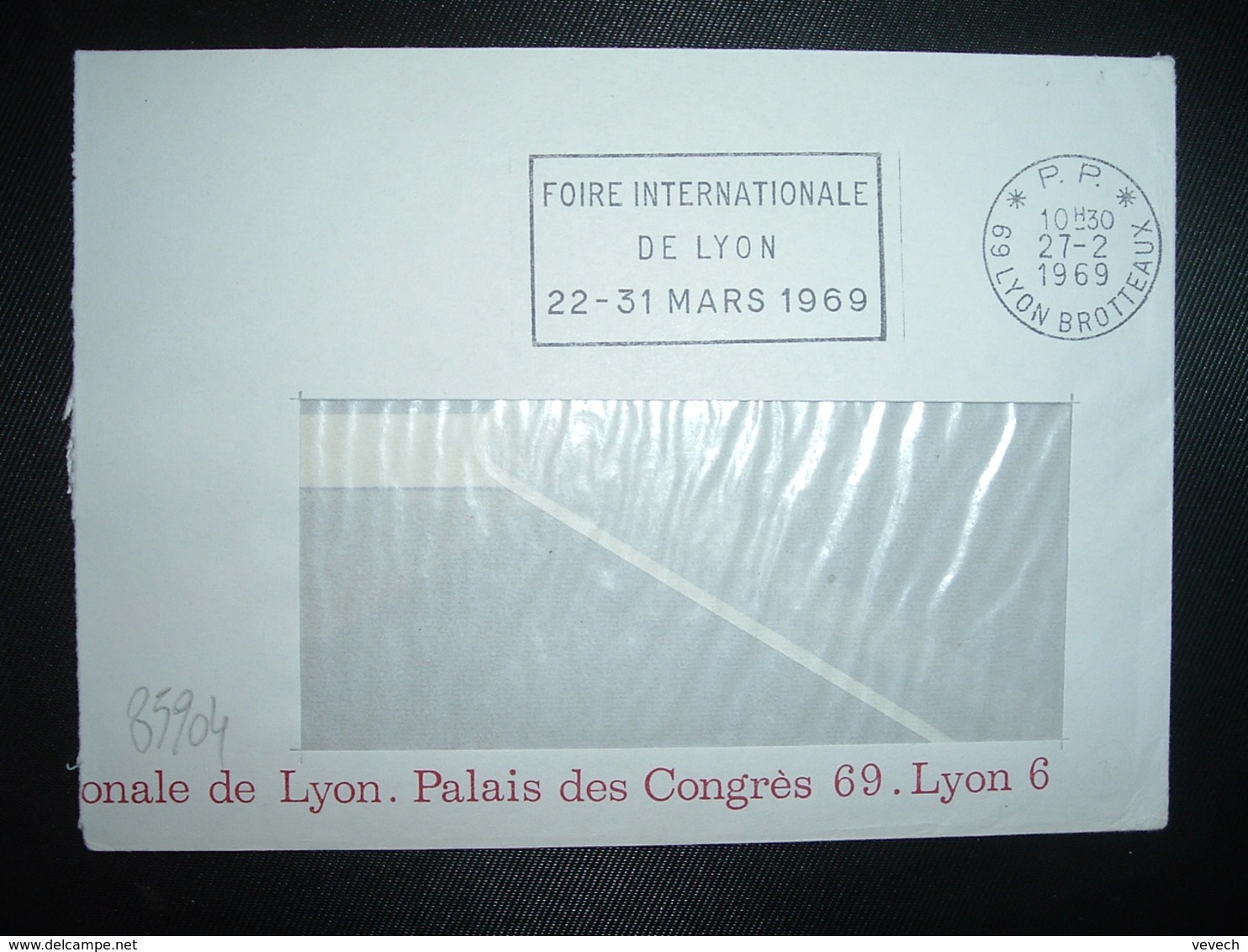 LETTRE PORT PAYE OBL.MEC.27-2 1969 PP 69 LYON BROTTEAUX FOIRE INTERNATIONALE DE LYON MARS 1969 - Oblitérations Mécaniques (Autres)