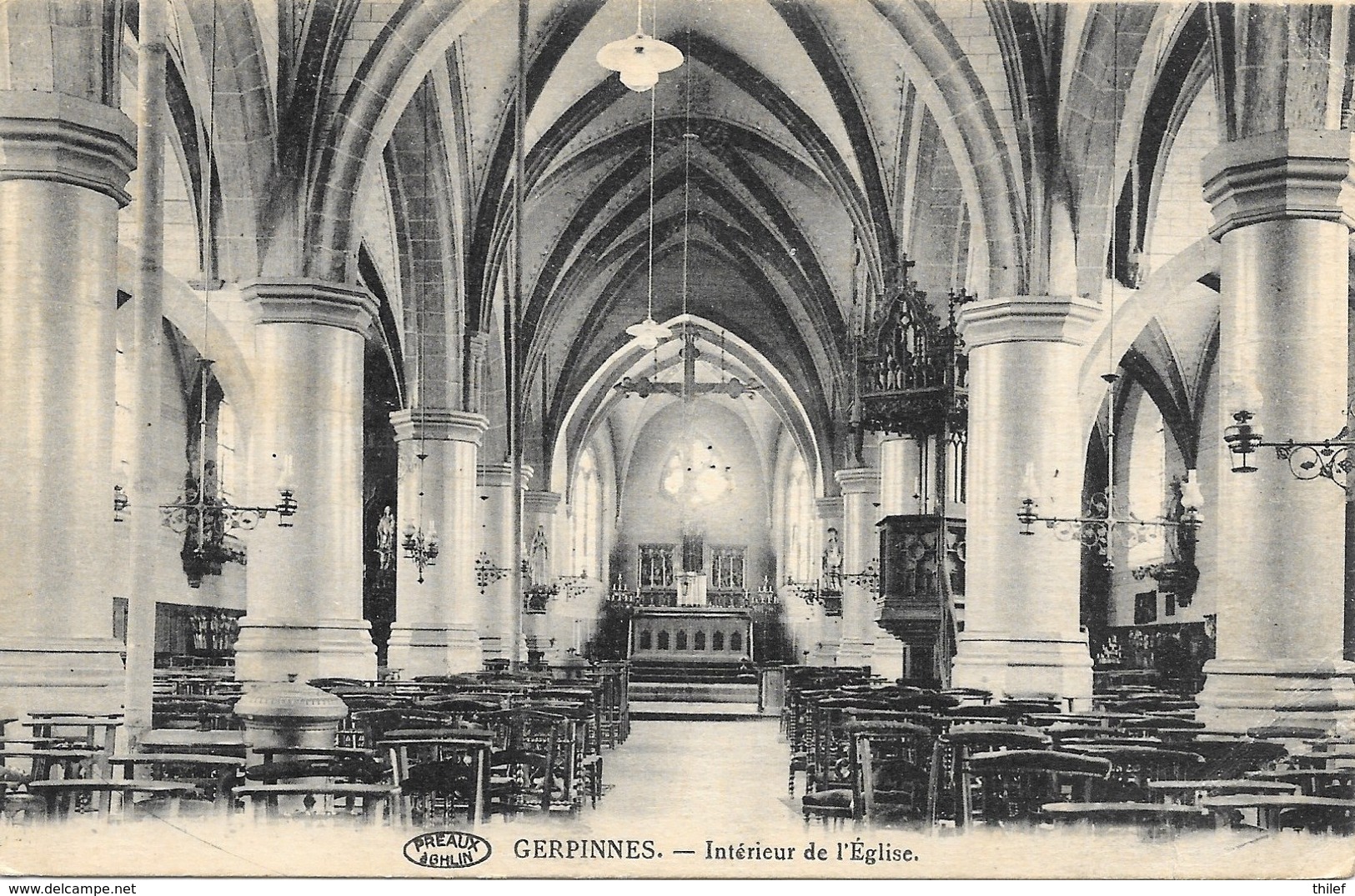 Gerpinnes NA15: Intérieur De L'Eglise 1924 - Gerpinnes