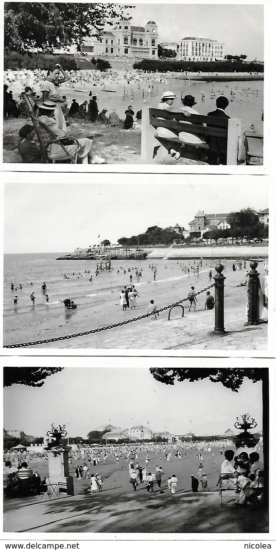 ROYAN 3 PHOTOS ORIGINALES 1938 - Royan