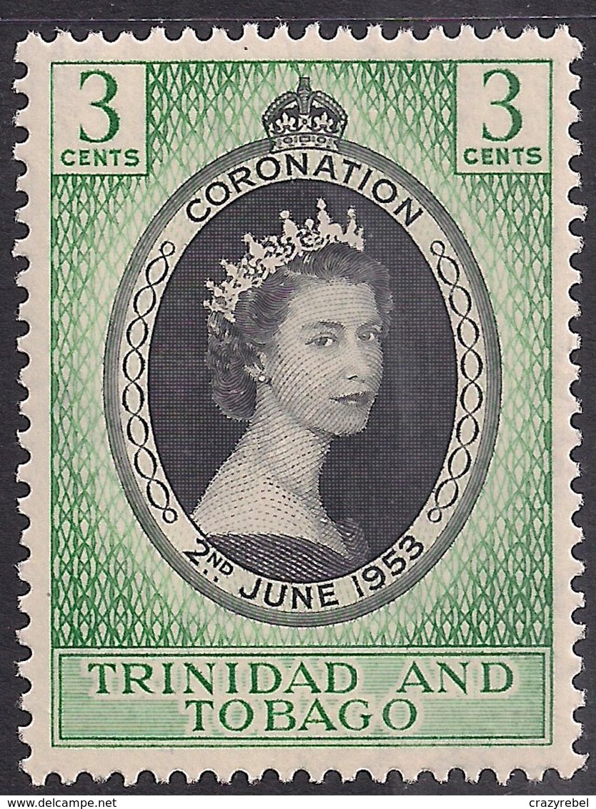 Trinidad & Tobago 1953 QE2 3cts Coronation Umm SG 279 ( J343 ) - Trindad & Tobago (...-1961)