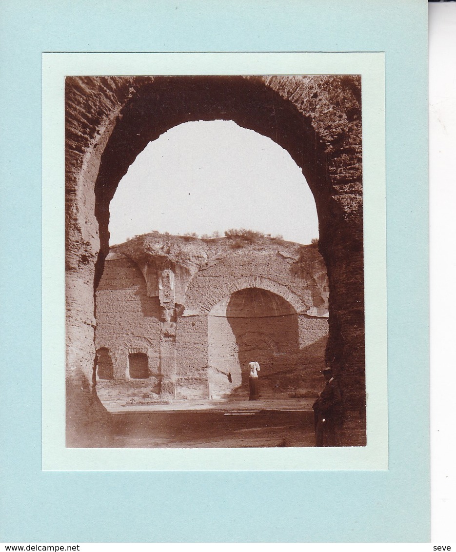 ITALIE ROME ROMA Thermes De Caracala Septembre 1920 Photo Amateur Format Environ 6,5 Cm X 5,5 Cm - Luoghi