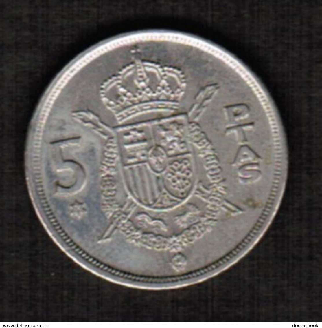 SPAIN  5 PESETAS 1975 (76) (KM # 807) #5303 - 5 Pesetas