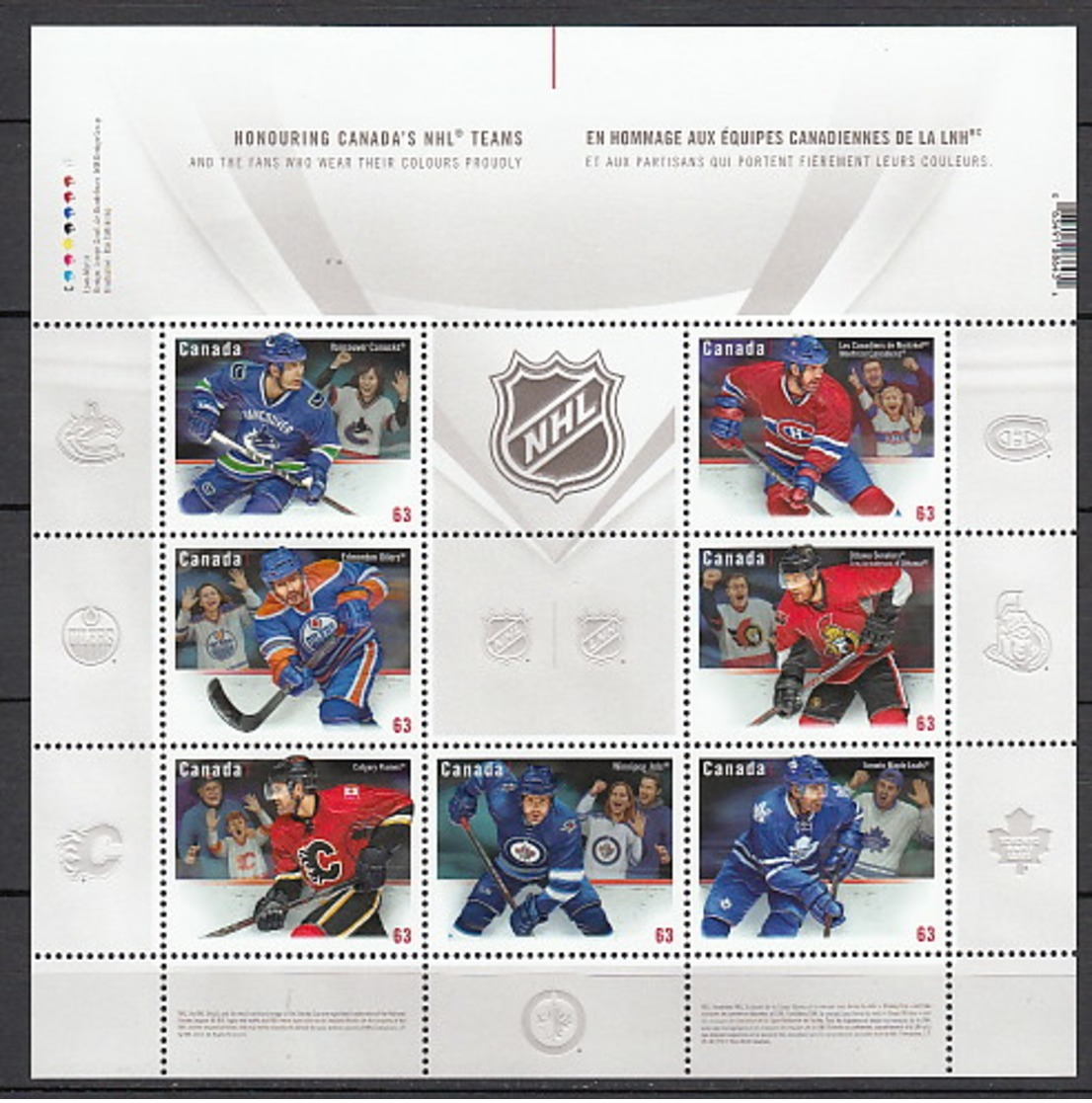 2013 Canada Neuf** N° 2895/2901 Sport : Hockey Sur Glace - Neufs