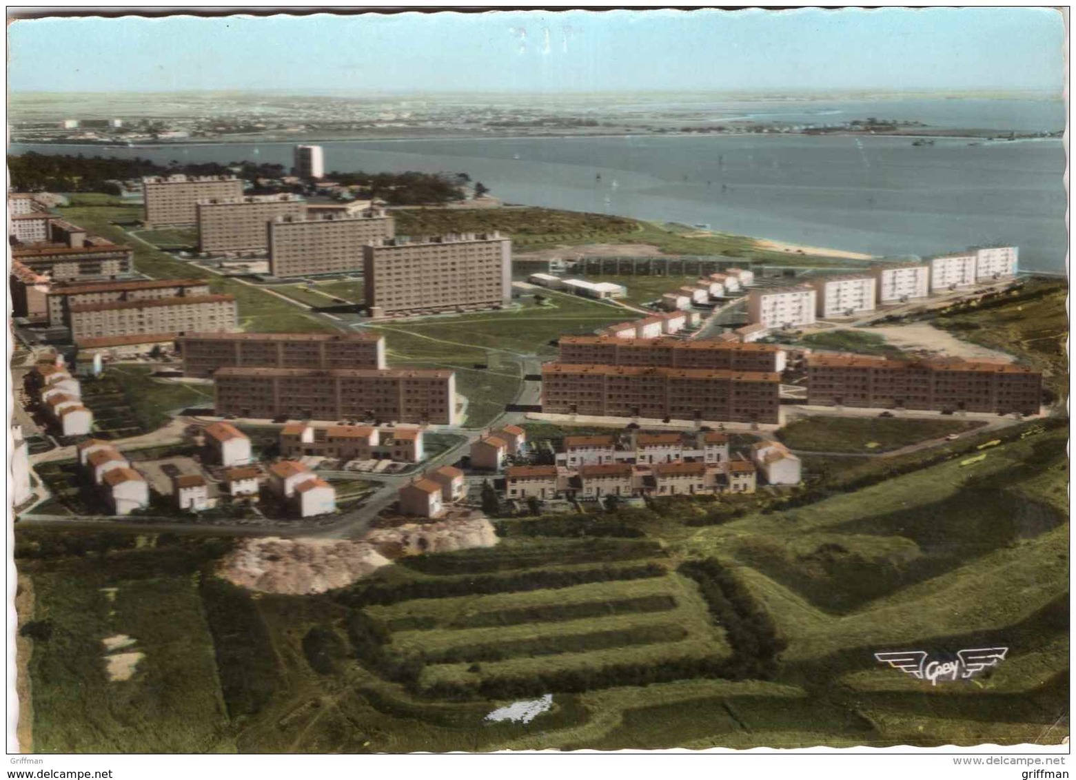 LA FRANCE VUE DU CIEL LA ROCHELLE NOUVEAUX QUARTIERS 1965 CPSM GM TBE - La Rochelle